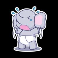 Baby Elephant Stickers for Wha poster