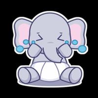 Baby Elephant Stickers for Whatsapp -WAStickerApps 截圖 2