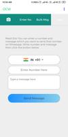 Open in WhatApp Chat without saving Number - OWC 截图 1