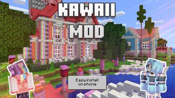 Kawaii world Minecraft Affiche