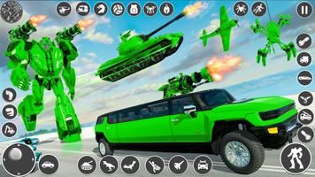 Flying Limo Car Robot Games capture d'écran 1