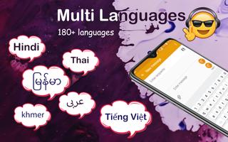 Teclado multilíngue Cartaz