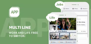 Multi line - dual line app & multiple accounts app