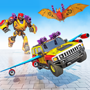 prado robot carro juego - murciélago transformar r APK