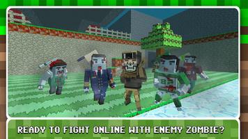 Blocky Shooting Arena 3D Pixel Poster