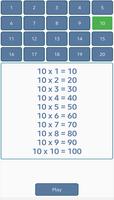 Multiplication table free for kids Affiche