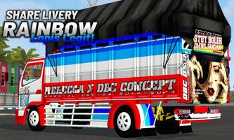 Mod Livery Truk Rebecca Bussid capture d'écran 2