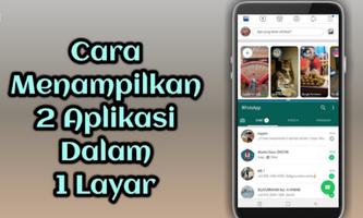 Cara Split Screen Layar HP imagem de tela 2