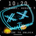 Neon Glow Lock Screen