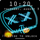 Neon Glow Lock Screen