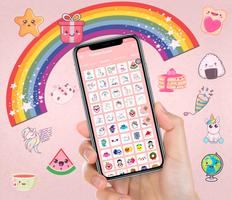 🌈 Stiker Kawaii WAStickerApps untuk WhatsApp poster