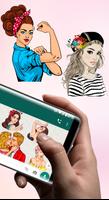 🌺WAStickerApps Femmes pour WhatsApp🌺 capture d'écran 1