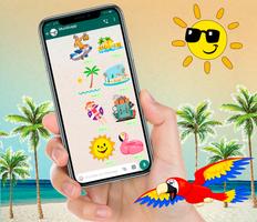 ⛱️Stickers Summer for WhatsApp - WAStickerApps☀️ پوسٹر