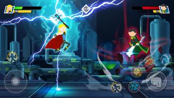 Stickman Combat - Superhero Affiche