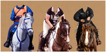Horse With Man Photo Suit HD