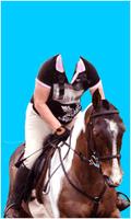 Horse With Man Photo Suit HD Cartaz