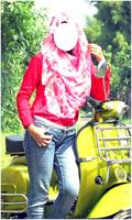 پوستر Hijab Girl Bike Photo Suit