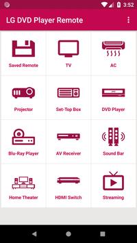 LG DVD Player remote poster