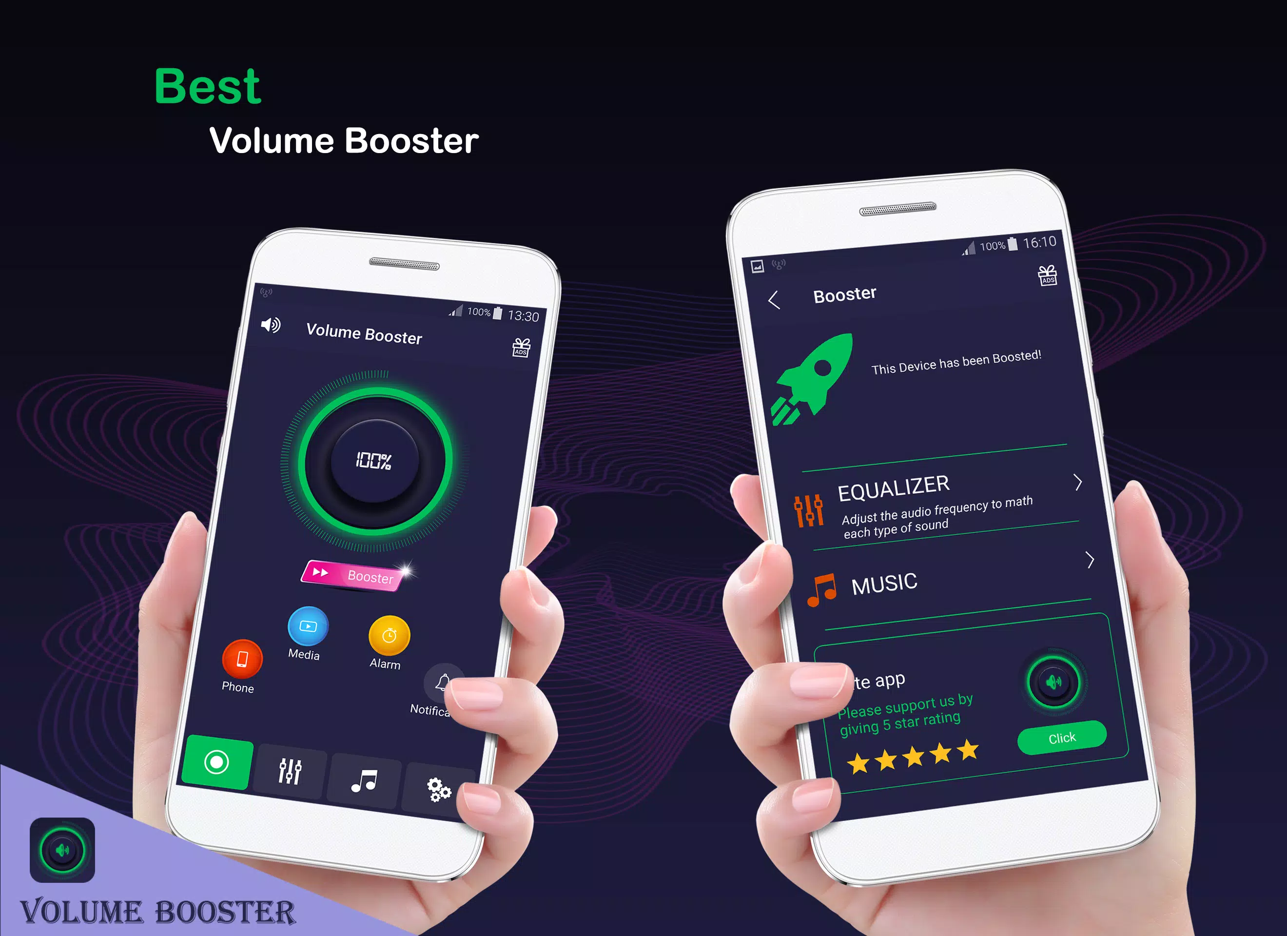 Volume Booster, MP3-Player mit Equalizer APK für Android herunterladen