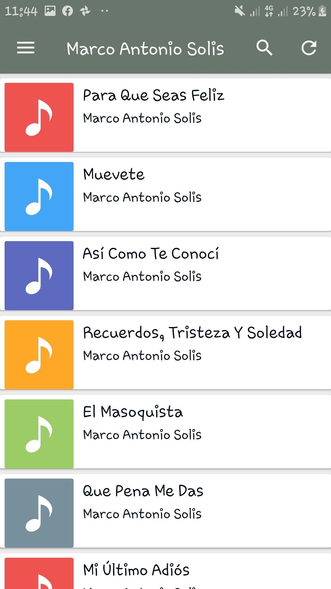 Marco Antonio Solis letra descargar musica APK for Android Download