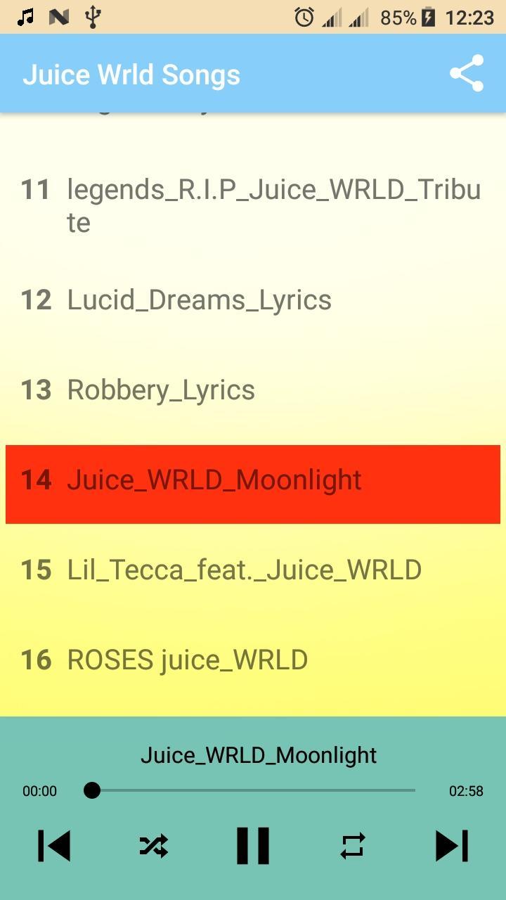 Juice Wrld Songs Lyrics Robbery