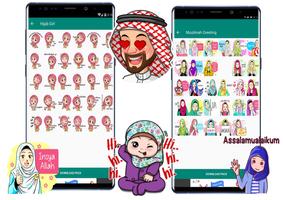 WA Sticker Muslimah Islami for WhatsApp Affiche