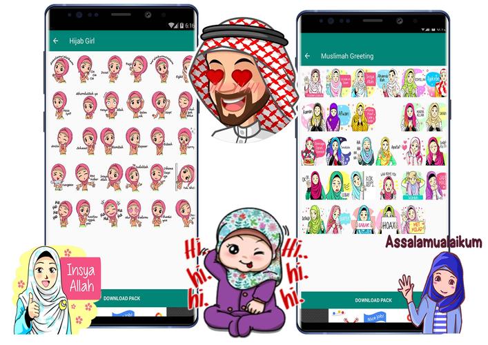 Stiker Wa Kartun Muslimah : 95 Koleksi Gambar Kartun ...