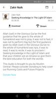 Zakir Naik - Audio Lectures تصوير الشاشة 2