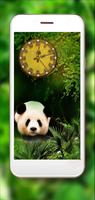 Panda Bamboo Clock पोस्टर