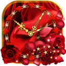 Roses Valentine Clock Live Wallpaper APK