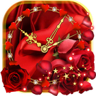 Roses Valentine Clock أيقونة