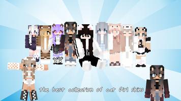 Cat Girl Skins for Minecraft Affiche