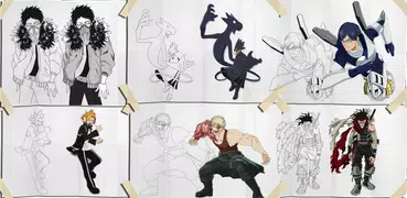how to draw My hero academia