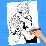 Cách vẽ Jujutsu Kaisen biểu tượng