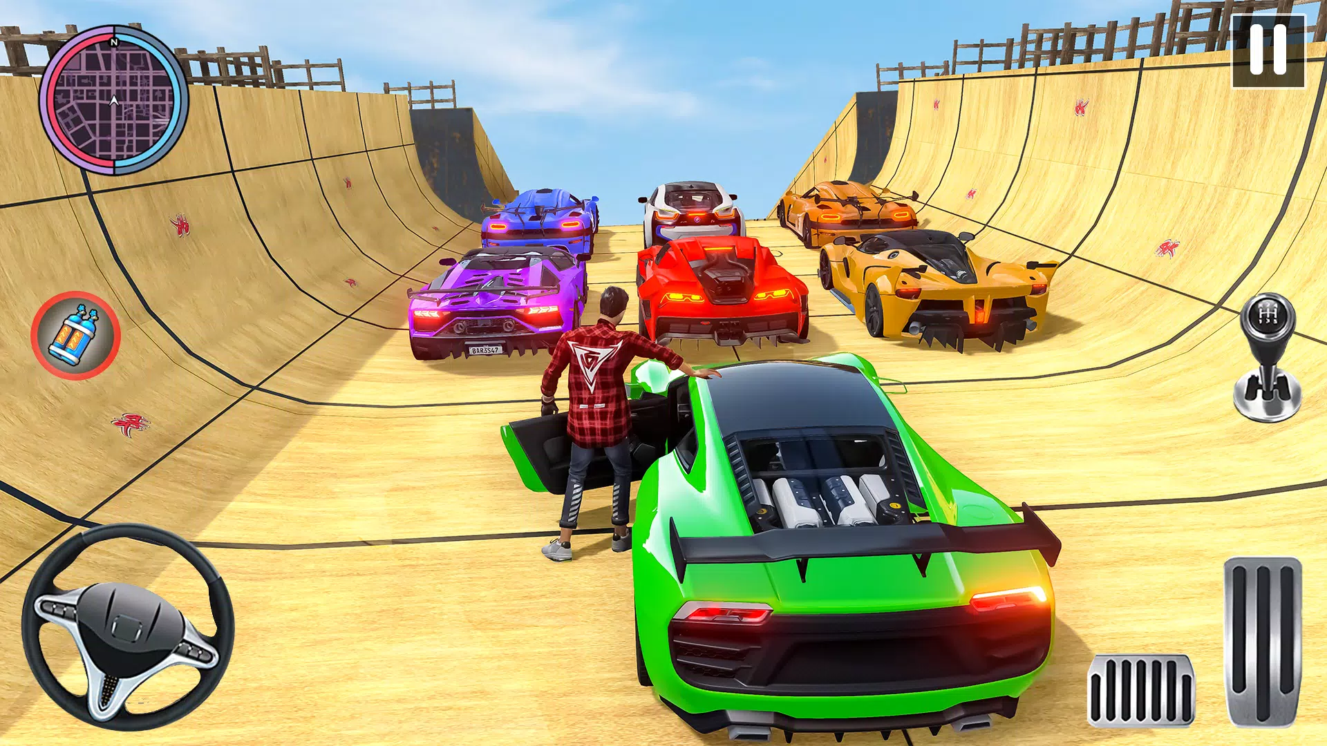 Crazy Car Stunts 3D Mega Ramp Stunt Car Games - Impossible Stunt