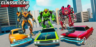 Classic Car Robot Transforming Games: Robot War