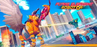 Flying Elephant Robot Transform: Robot War