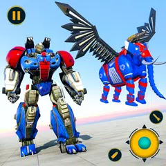 Скачать Flying Elephant Robot Transform: Robot War APK