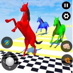 Скачать Лошадь Бегать Bесело Гонка 3D XAPK
