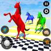 馬 跑 滑稽 種族 3D 獨角獸 競速 遊戲類