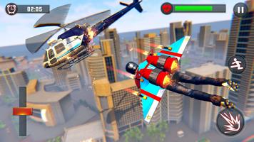 Flying Jetpack Hero Crime Simulator: Crime City Affiche