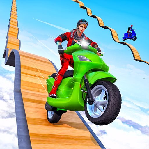 Scooter Stunts 3D: Mega Ramp Stunt Bike Game