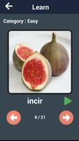 Learn Fruits in Turkish capture d'écran 2