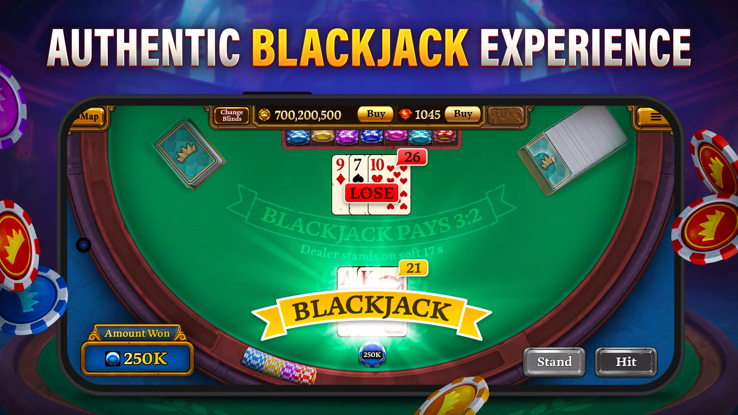 Texas Holdem Poker & Blackjack