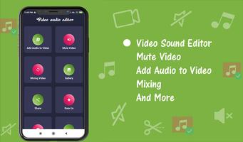 Video Audio Editor: Add Audio, Mute, Silent Video Affiche