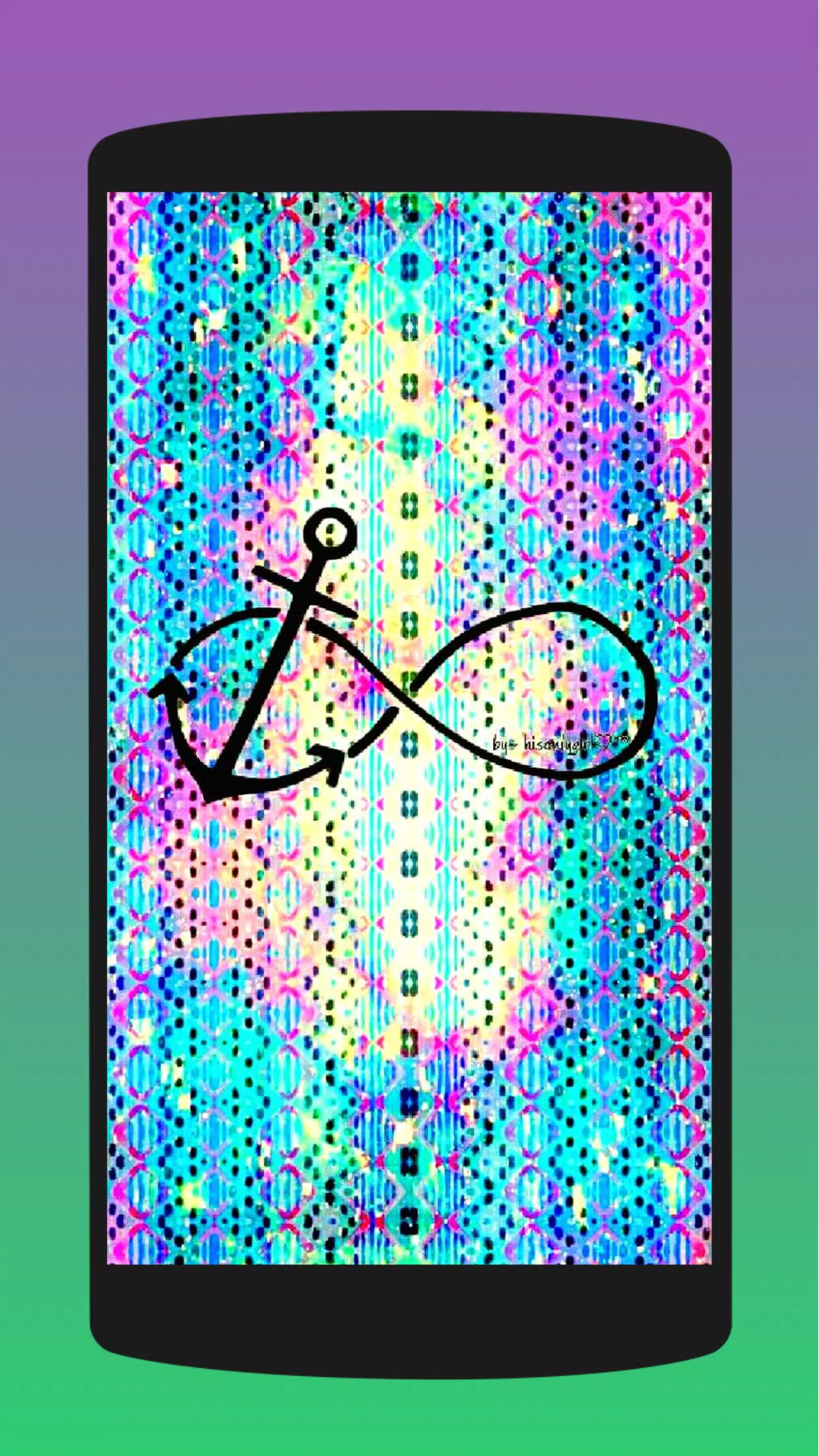 infinity sign with anchor wallpaper