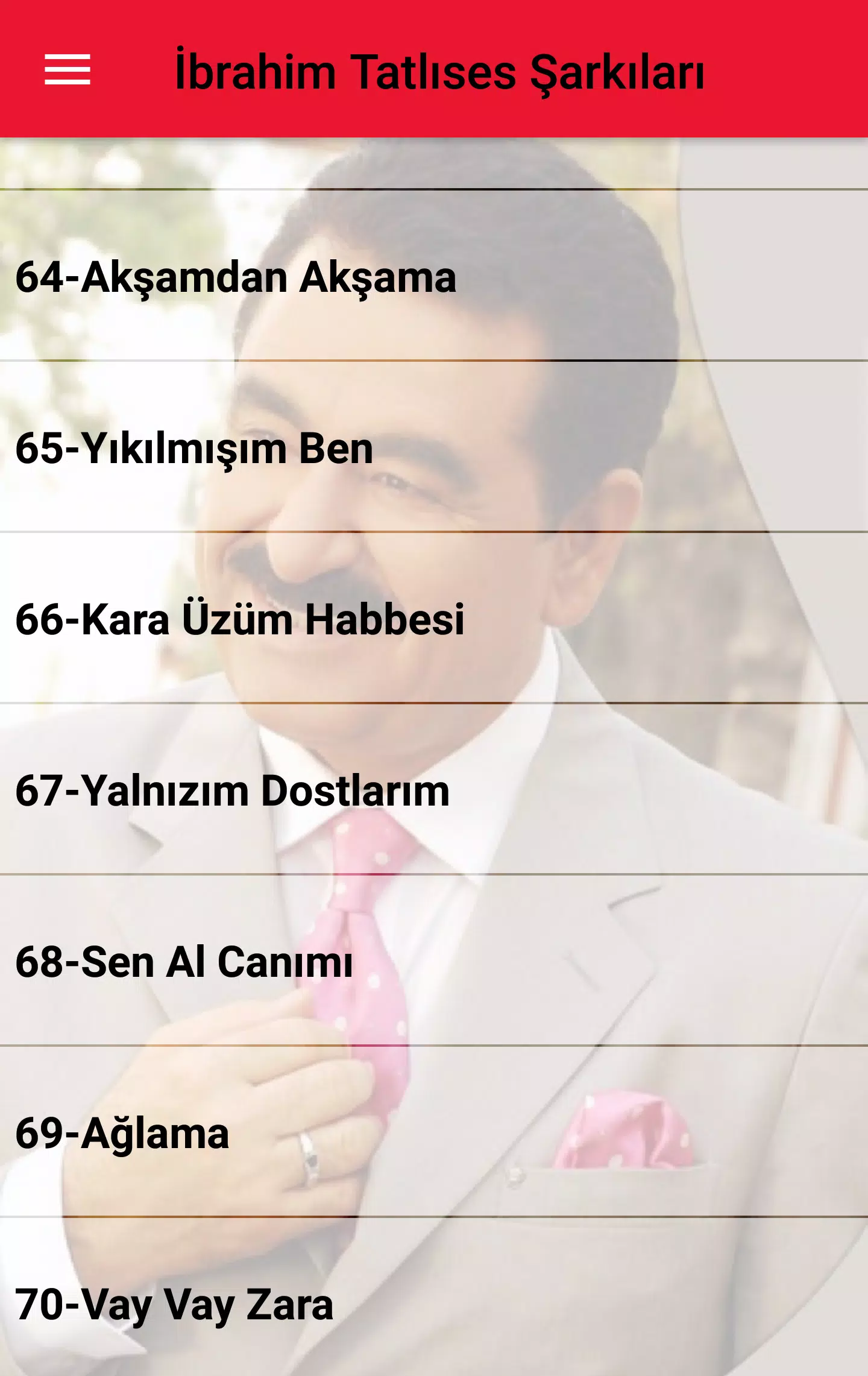 İbrahim Tatlıses 70 Şarkı ( internetsiz) for Android - APK Download