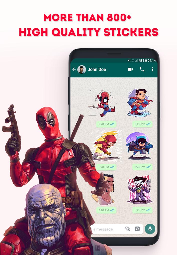 Super Hero Sticker Packs For Whatsapp For Android Apk Download - roblox spider man whatsapp stickers stickers cloud