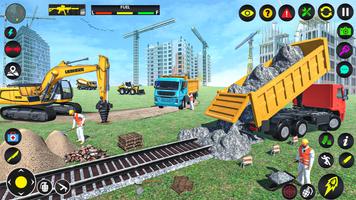 Poster Excavator Simulator Crane Game