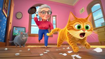 Pet Cat Life Sim: Angry Mom الملصق